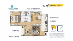 Apartamento com 2 Quartos à Venda, 53 m² em Ortizes - Valinhos