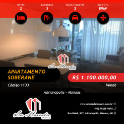 Apartamento com 2 Quartos à Venda, 89 m² em Adrianópolis - Manaus