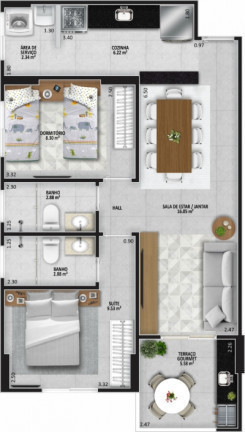 Imagem Apartamento com 2 Quartos à Venda, em Aviação - Praia Grande Imagem Apartamento com 2 Quartos à Venda, em Aviação - Praia Grande