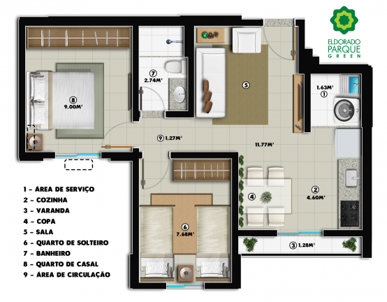 Imagem Apartamento com 2 Quartos à Venda, 47 m² em Parque Oeste Industrial - Goiânia