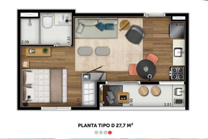 Imagem Kitnet com 1 Quarto à Venda, 27 m² em Sé - São Paulo