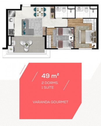 Imagem Apartamento com 2 Quartos à Venda, 50 m² em Barra Funda - São Paulo