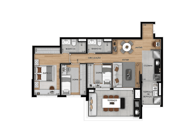 Imagem Apartamento com 3 Quartos à Venda, 70 m² em Vila Guilhermina - São Paulo