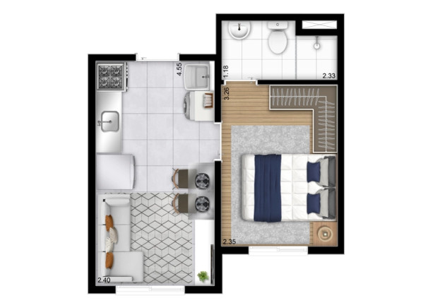 Imagem Apartamento com 2 Quartos à Venda, 34 m² em Várzea da Barra Funda - São Paulo