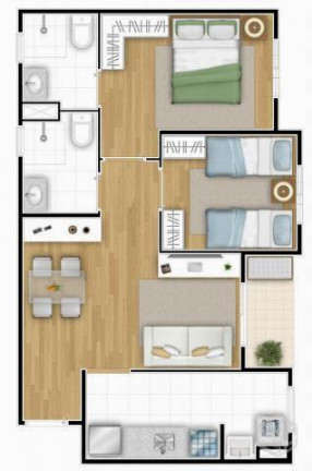 Imagem Apartamento com 2 Quartos à Venda, 55 m² em Outeiro de Passárgada - Cotia