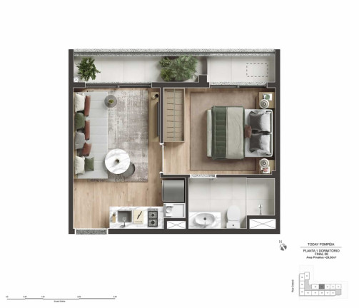 Imagem Apartamento com 2 Quartos à Venda, 29 m²em Perdizes - São Paulo