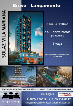 Imagem Apartamento com 2 Quartos à Venda, 116 m² em Vila Mariana - São Paulo