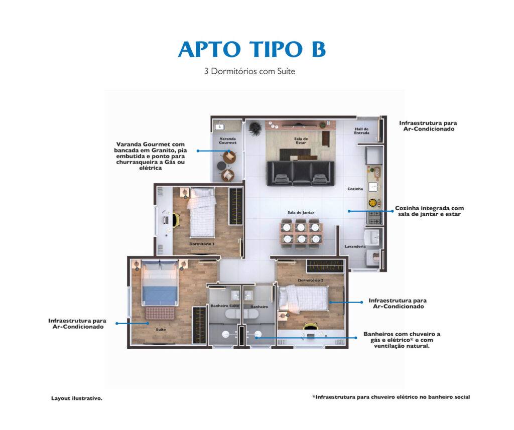 Imagem Apartamento com 2 Quartos à Venda, 57 m²em Parque Santa Isabel - Itupeva