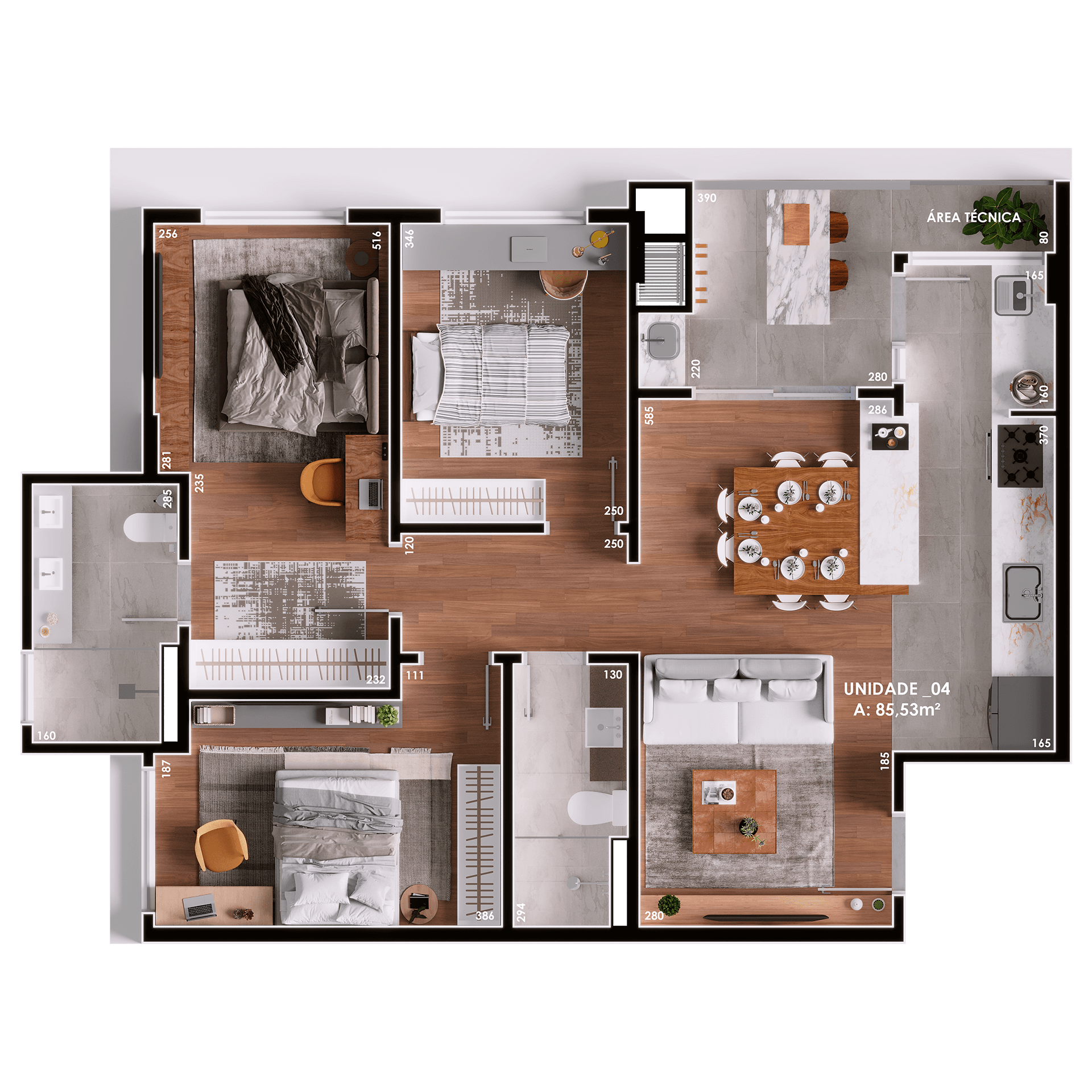 Imagem Apartamento com 3 Quartos à Venda, 85 m²em Boa Vista - Curitiba