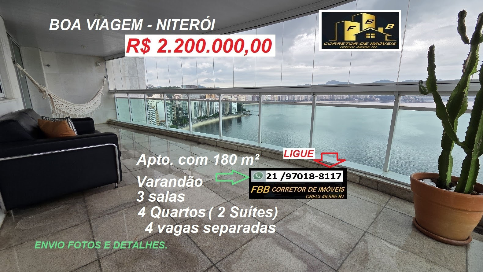 Foto do imóvel Apartamento com 4 Quartos à Venda, 180 m² em Ingá - Niterói