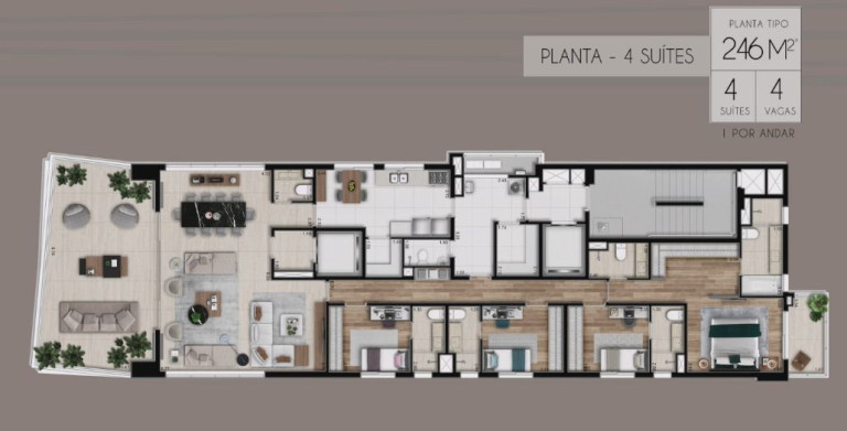 Imagem Apartamento com 4 Quartos à Venda, 246 m²em Itaim Bibi - São Paulo
