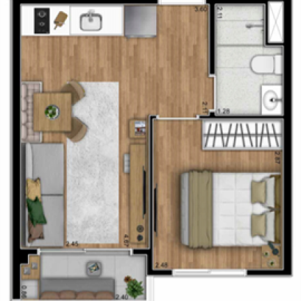 Imagem Apartamento com 1 Quarto à Venda, 29 m² em Vila Santa Catarina - São Paulo