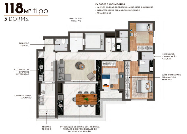 Imagem Apartamento com 3 Quartos à Venda, 136 m² em Jardim Aurélia - São Paulo