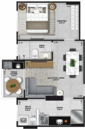Imagem Apartamento com 2 Quartos à Venda, em Aviação - Praia Grande Imagem Apartamento com 2 Quartos à Venda, em Aviação - Praia Grande