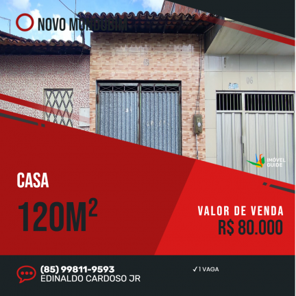 Imagem Casa à Venda, 120 m² em Novo Mondubim - Fortaleza