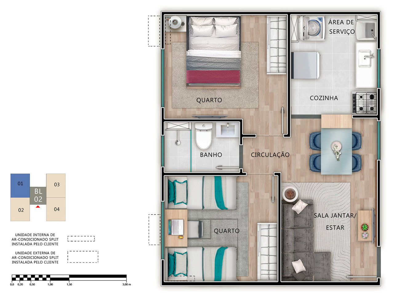 Imagem Apartamento com 2 Quartos à Venda, 52 m²em Estância Velha - Canoas