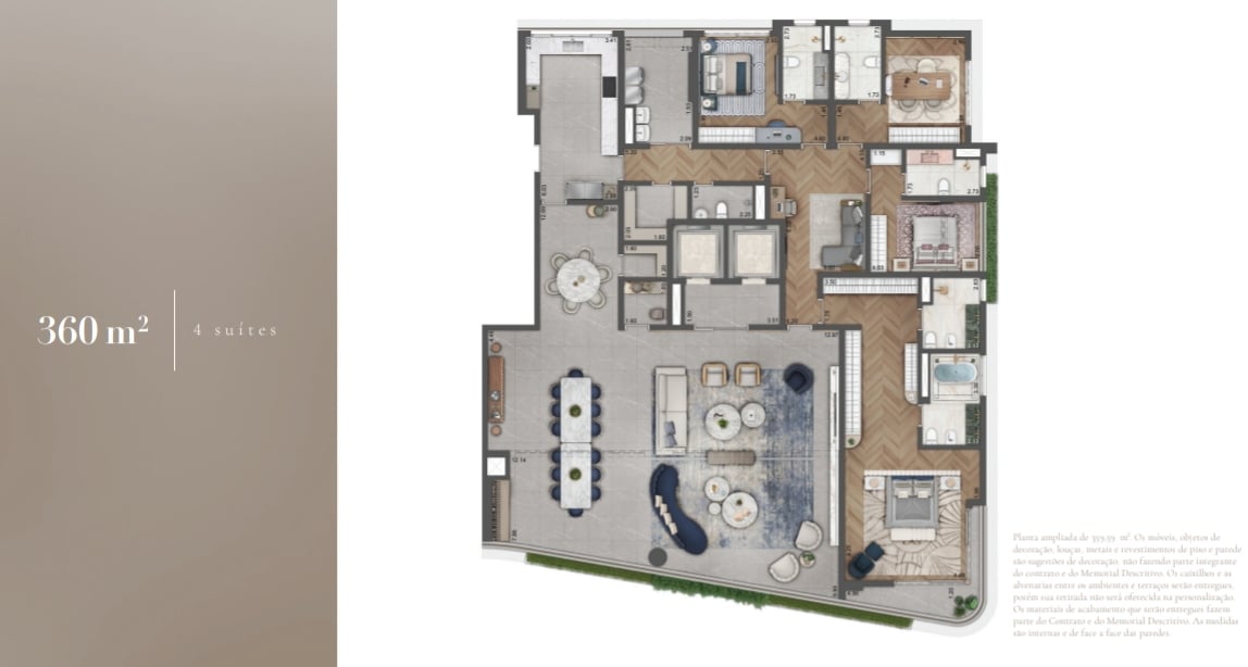Foto do imóvel Apartamento com 4 Quartos à Venda, 360 m²em Indianópolis - São Paulo