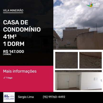 Imagem Casa de Condomínio com 1 Quarto à Venda,  em Vila Mineirão - Sorocaba