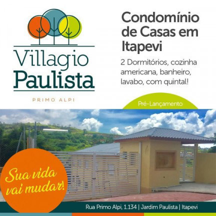 Imagem Casa de Condomínio com 2 Quartos à Venda, 66 m² em Jardim Paulista - Itapevi