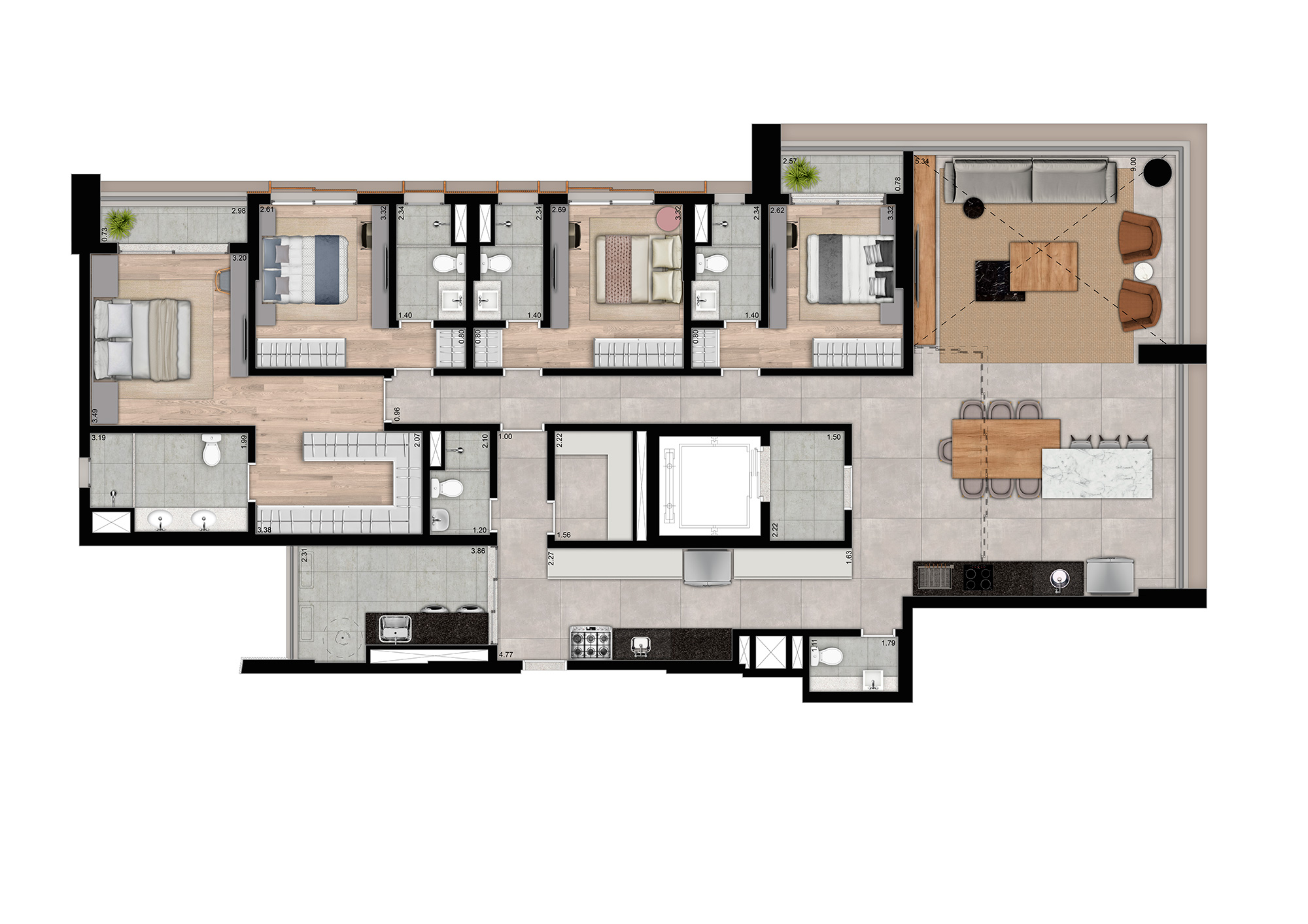 Imagem Apartamento com 4 Quartos à Venda, 205 m²em Sumarezinho - São Paulo