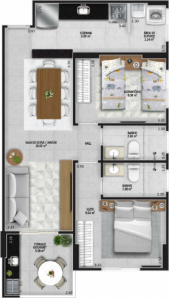 Imagem Apartamento com 2 Quartos à Venda, em Aviação - Praia Grande Imagem Apartamento com 2 Quartos à Venda, em Aviação - Praia Grande