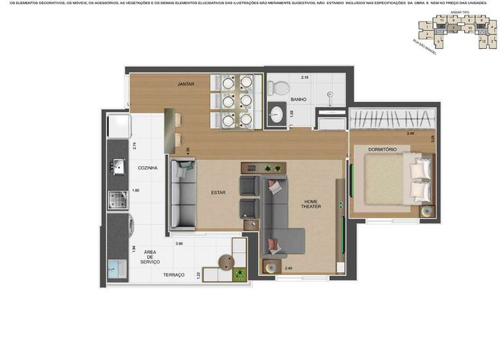 Imagem Apartamento com 2 Quartos à Venda, 50 m² em Centro - Diadema