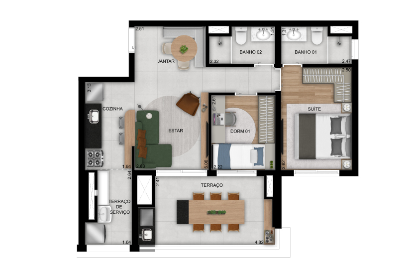 Imagem Apartamento com 2 Quartos à Venda, 67 m²em Vila Santa Clara - São Paulo