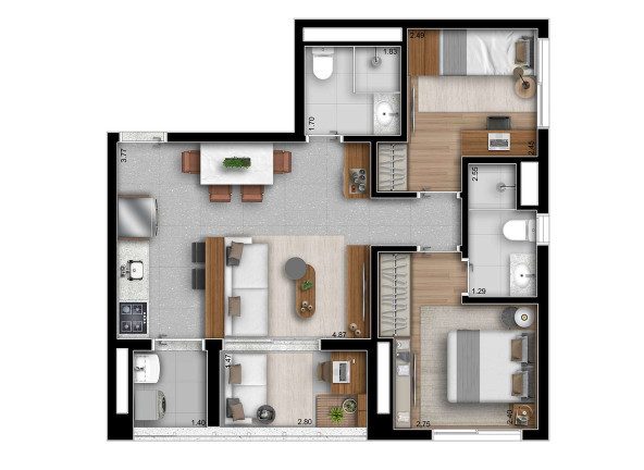 Imagem Apartamento com 2 Quartos à Venda, 58 m²em Perdizes - São Paulo