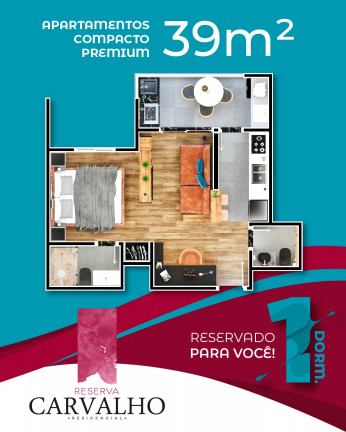 Imagem Apartamento com 3 Quartos à Venda, 69 m² em Vila Carvalho - Sorocaba