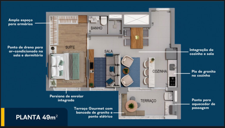 Imagem Apartamento com 2 Quartos à Venda, 69 m² em Jardim Esperança - Barueri