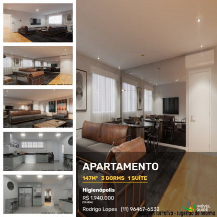 Imagem Apartamento com 3 Quartos à Venda, 147 m² em Higienópolis - São Paulo