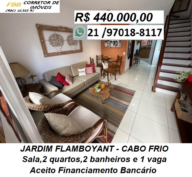 Imagem Casa de Condomínio com 2 Quartos à Venda, 85 m²em Jardim Flamboyant - Cabo Frio