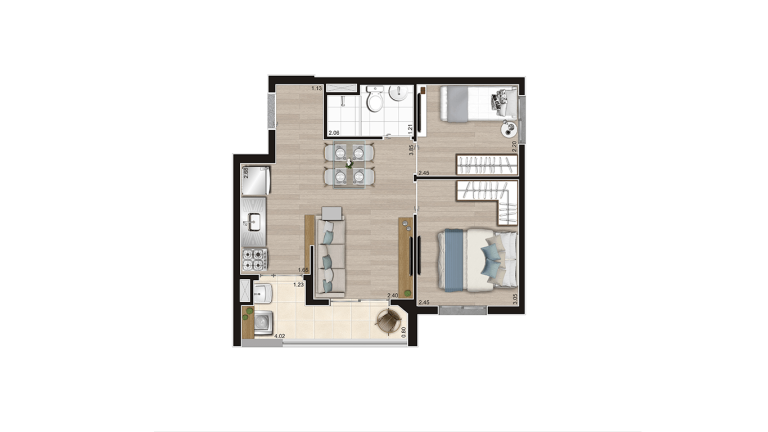 Imagem Apartamento com 2 Quartos à Venda, 40 m² em Jardim Maringá - São Paulo