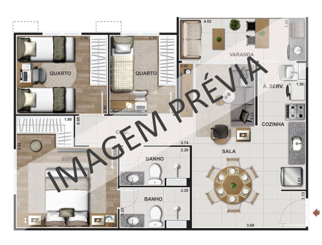 Imagem Apartamento com 2 Quartos à Venda, 52 m²em São Cristóvão - Rio de Janeiro