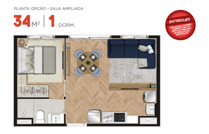 Imagem Apartamento com 2 Quartos à Venda, 34 m² em Tatuapé - São Paulo