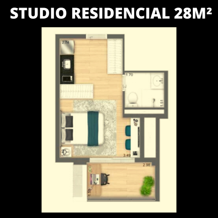 Imagem Studio com 1 Quarto à Venda, 28 m² em Sumaré - São Paulo