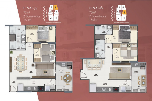 Imagem Apartamento com 2 Quartos à Venda, 70 m²em Guilhermina - Praia Grande Imagem Apartamento com 2 Quartos à Venda, 70 m²em Guilhermina - Praia Grande