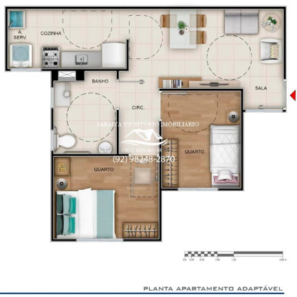 Imagem Apartamento com 2 Quartos à Venda, 100 m² em Flores - Manaus