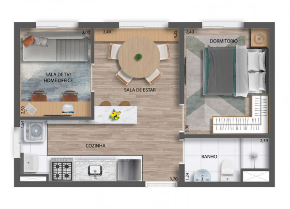 Foto do imóvel Apartamento com 2 Quartos à Venda, 46 m² em Campos Elíseos - São Paulo Foto do imóvel Apartamento com 2 Quartos à Venda, 46 m² em Campos Elíseos - São Paulo