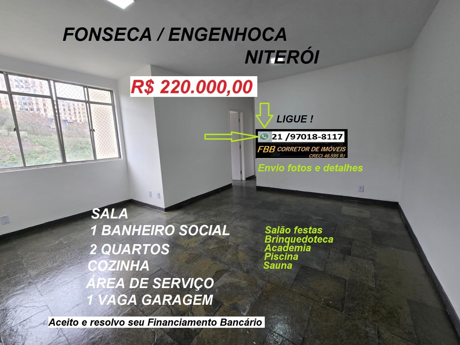 Foto do imóvel Apartamento com 2 Quartos à Venda, 55 m² em Engenhoca - Niterói