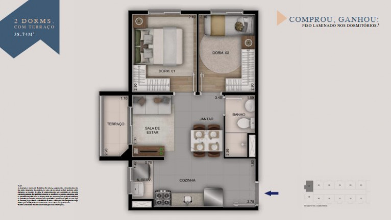 Imagem Apartamento com 2 Quartos à Venda, 37 m² em Vila Santana - São Paulo