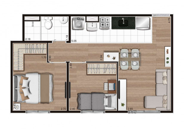 Imagem Apartamento com 2 Quartos à Venda, 40 m² em Vila Pirituba - São Paulo