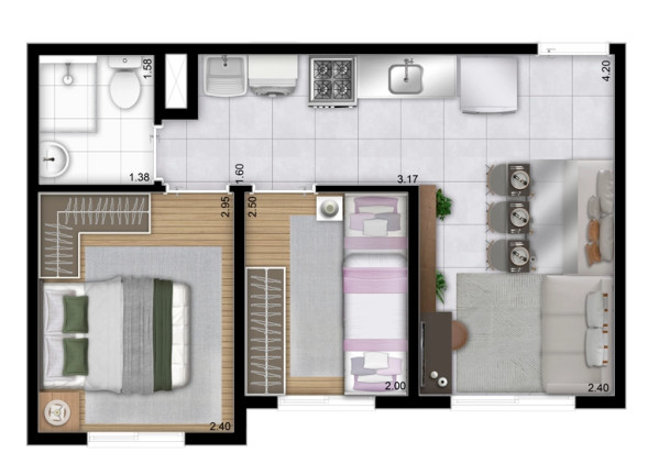 Imagem Apartamento com 2 Quartos à Venda, 34 m² em Várzea da Barra Funda - São Paulo