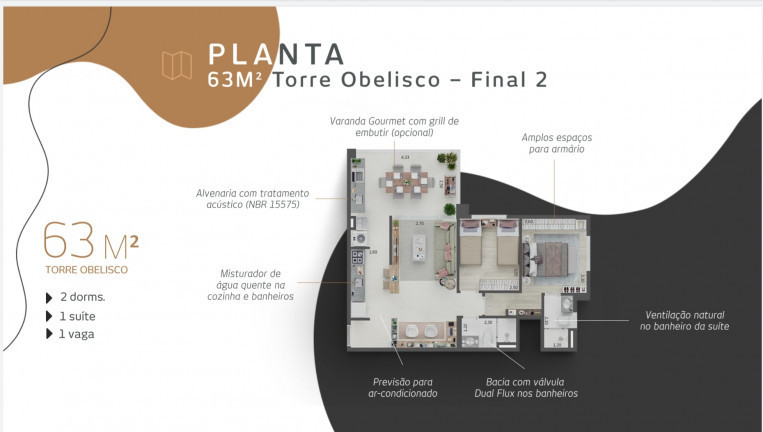 Imagem Apartamento com 2 Quartos à Venda, 63 m² em Vila Prudente - São Paulo