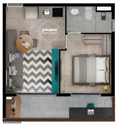 Imagem Apartamento com 1 Quarto à Venda, 25 m² em Campo Belo - São Paulo
