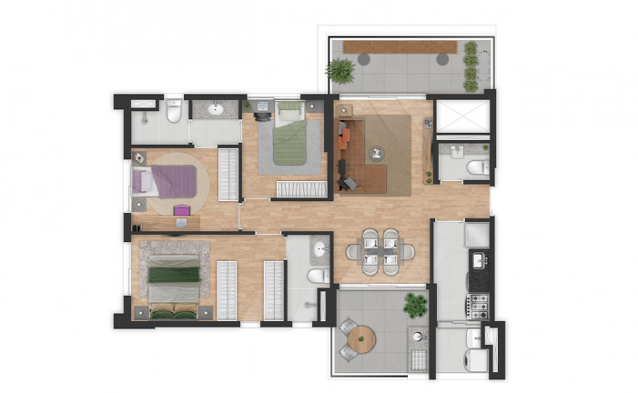 Imagem Apartamento com 3 Quartos à Venda, 91 m² em Jardim das Acácias - São Paulo