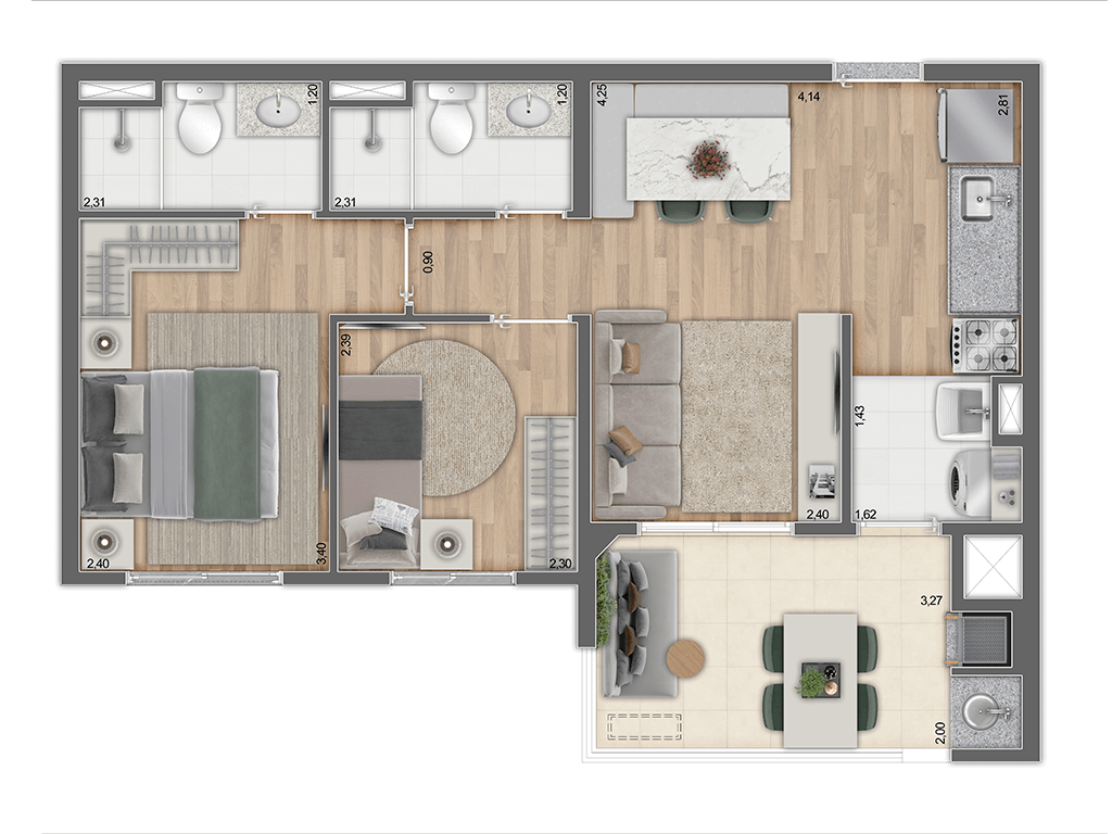 Imagem Apartamento com 2 Quartos à Venda, 54 m²em Vila Esperança - São Paulo