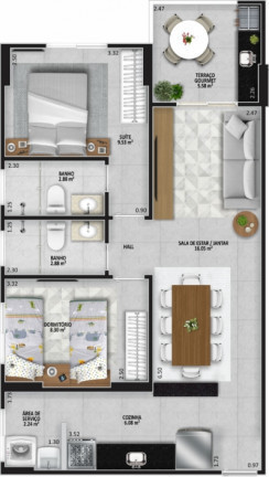 Imagem Apartamento com 2 Quartos à Venda, em Aviação - Praia Grande Imagem Apartamento com 2 Quartos à Venda, em Aviação - Praia Grande