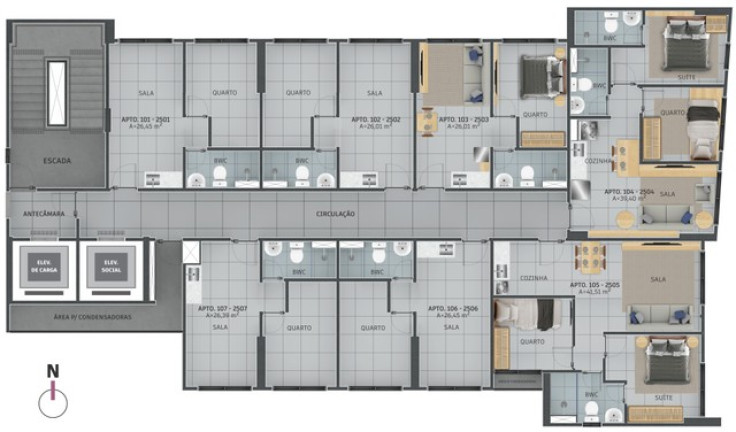 Imagem Apartamento com 1 Quarto à Venda, 29 m² em Boa Vista - Recife