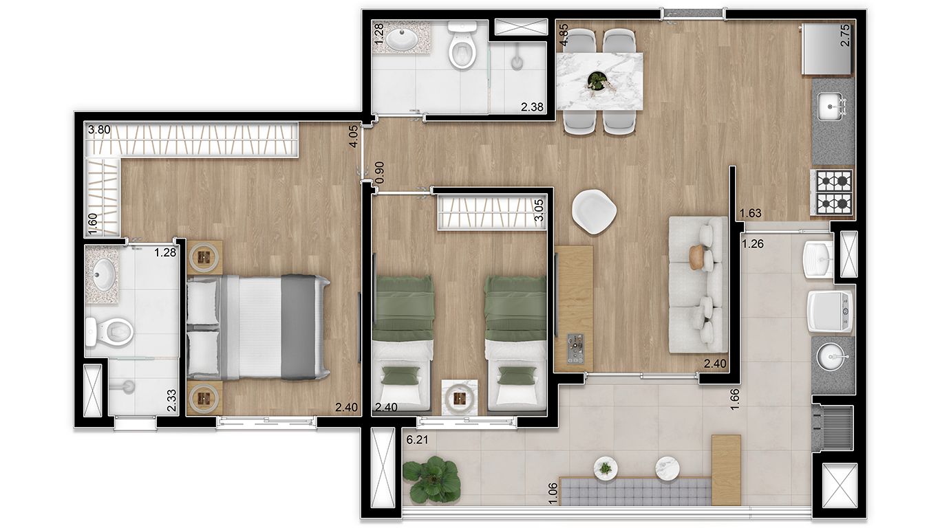 Imagem Apartamento com 2 Quartos à Venda, 62 m²em Vila Ipojuca - São Paulo
